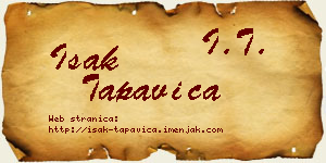 Isak Tapavica vizit kartica